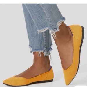 Rothy’s The Point Flat Slip On WM SZ 8.5 Marigold Preppy Career Sustainable